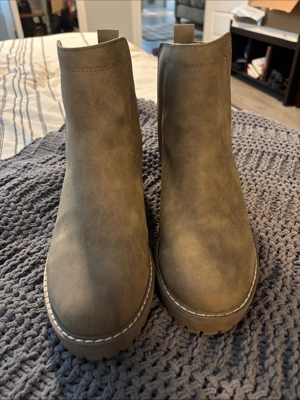 Dolce Vita Womens “rancher” Ankle Boots in Olive Brown (7)